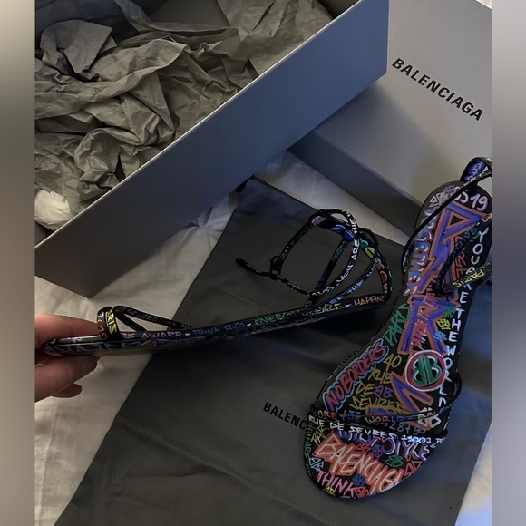 Balenciaga Graffiti Sandals - Picture 2 of 9